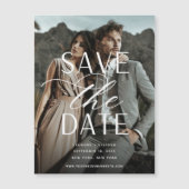 Weiches Skript Vertikales Foto Speichern des Datum Magnetkarte (Vorderseite)