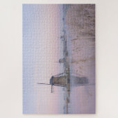 Weiches Sonnenaufganglicht im Winter über Puzzle (Vertikal)