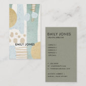 WEICHES SUBTILES AQUA-MODERNE ABSTRAKTE VISITENKARTE (Vorne/Hinten)