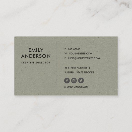 WEICHES SUBTILES AQUA-MODERNE ABSTRAKTE VISITENKARTE (Rückseite)