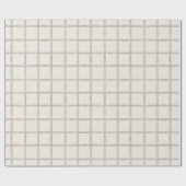 Weiches Taupe-Wasserfarbe-Fensterpaneel-Karomuster Geschenkpapier (Flach)