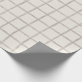 Weiches Taupe-Wasserfarbe-Fensterpaneel-Karomuster Geschenkpapier (Ecke)