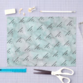 Weiches Tealgrün Marmorpapier Seidenpapier (Handwerk)
