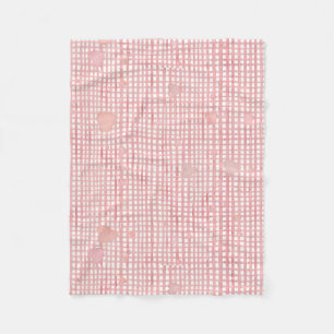 Weiches Valentins-Gingham-Flanell-Babydcke Fleecedecke