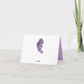 Weiches Veilchen-Orchideen-Design Danke (Rückseite)