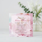 Weiches Vintages Rosa Kirschblüten-Brautparty Einladung (Stehend Vorderseite)