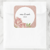 Weiches Violett Rose Wasserfarbe Quadratischer Aufkleber (Tasche)