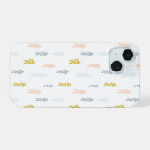 Weiches Wasserfarben-Chevron-Muster iPhone 15 Hülle (Rückseite (Horizontal))