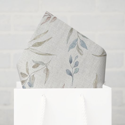Weiches Wasserfarben-Eukalyptus Seidenpapier (Geschenktüte)