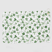 Weiches Watercolor-Kleeblatt-Muster Golfhandtuch (Horizontal)