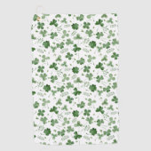 Weiches Watercolor-Kleeblatt-Muster Golfhandtuch (Vorderseite)