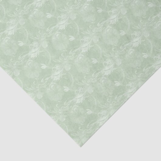 Weiches weises Grün-Blumenseidenpapier Seidenpapier (Ausschnitt)