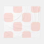 Weiches Weiß und Pastellrosa Muster Fleecedecke (Vorderseite (Horizontal))