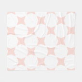 Weiches Weiß und Pastellrosa Sternmuster Fleecedecke (Vorderseite (Horizontal))