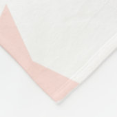 Weiches Weiß und Pastellrosa Sternmuster Fleecedecke (Ecke)