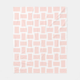Weiches Weiß- und Pastellrosa-Weaven-Design Fleecedecke