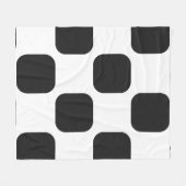 Weiches Weiß- und Pitchpastellmuster Fleecedecke (Vorderseite (Horizontal))