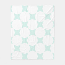 Weiches weißes und Cyan Green Pastel Star Design Fleecedecke
