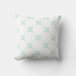 Weiches weißes und Cyan Green Pastel Star Design Kissen