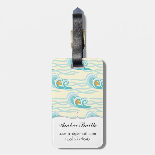 Weiches Wellen-Muster Gepäckanhänger (Rückseite vertikal)