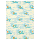 Weiches Wellen-Muster Klemmbrett (Rückseite)