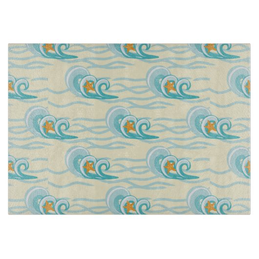 Weiches Wellen-Muster Schneidebrett (Vorderseite)