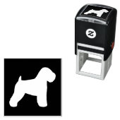 Weiches Wheel Terrier Hunde Silhouette Permastempel (Beispiel)