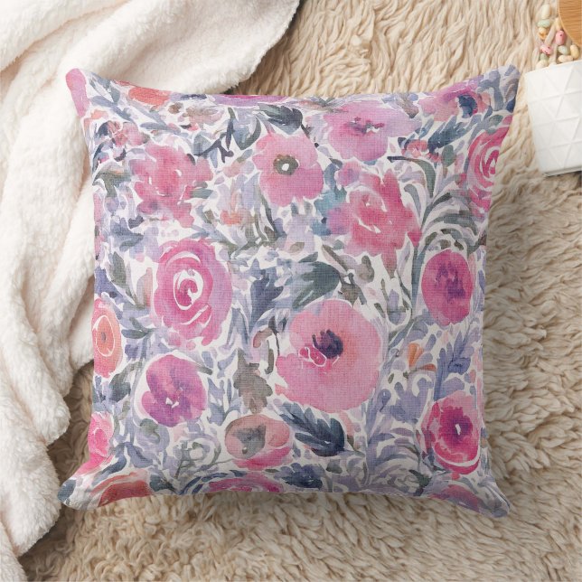 weiches Wildblumen-Pastellmuster Kissen (Decke)