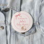 Weiches Willkommensdesign mit Häschen und pastellf Button (Beispiel)