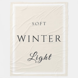 Weiches Winterlicht Fleecedecke