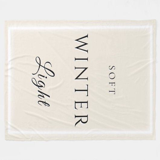 Weiches Winterlicht Fleecedecke (Vorderseite (Horizontal))