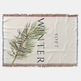 Weiches Winterlicht mit Kiefernzweig Decke