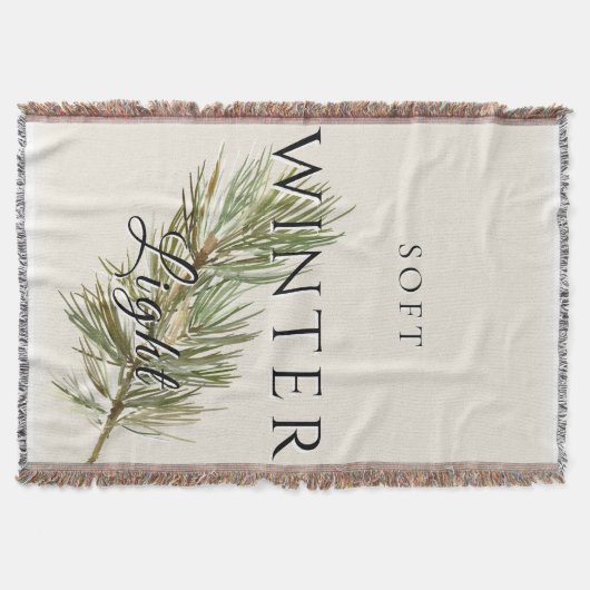 Weiches Winterlicht mit Kiefernzweig Decke (Vorderseite)