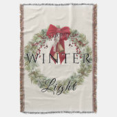 Weiches Winterlicht mit Weihnachtskranz Decke (Vorderseite Vertikal)