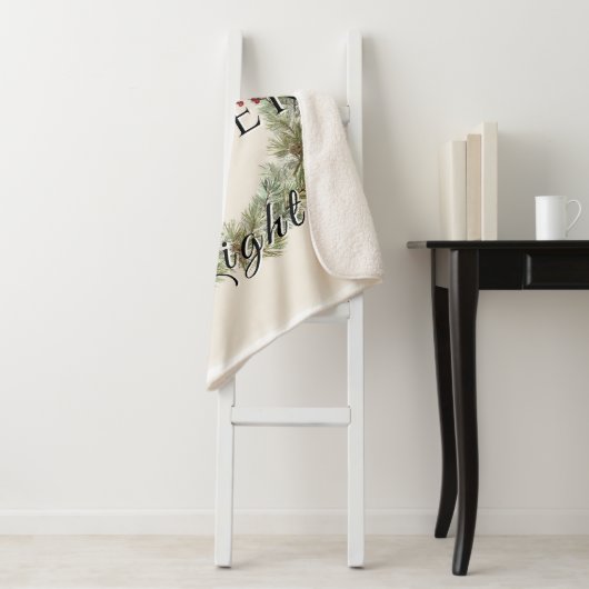 Weiches Winterlicht mit Weihnachtskranz Sherpadecke (Beispiel)