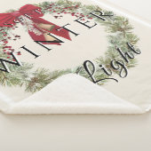 Weiches Winterlicht mit Weihnachtskranz Sherpadecke (3/4)