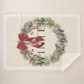 Weiches Winterlicht mit Weihnachtskranz Sherpadecke (Vorderseite (Horizontal))
