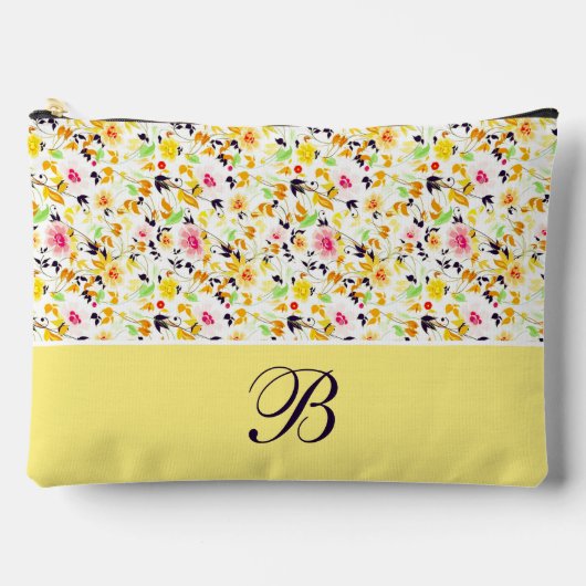 Weichfederblütenmonogramm Zubehörtasche (Vorderseite)