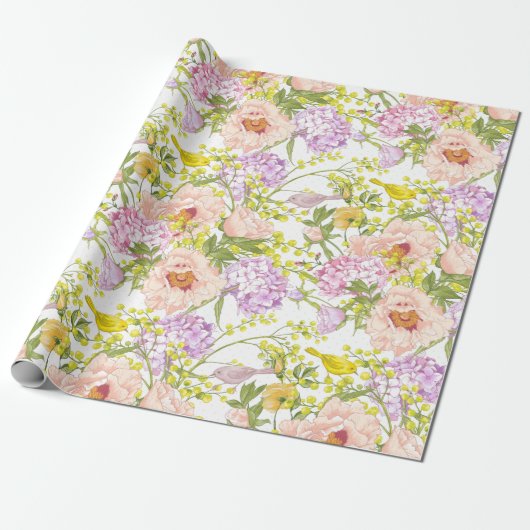 Weichfloral Geschenkpapier (Ungerollt)