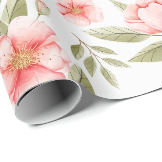Weichfloral Geschenkpapier (Rolleneckpunkt)