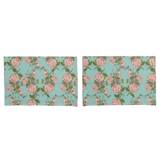 Weichfloral Kissenbezug (Vorderseite-Set)