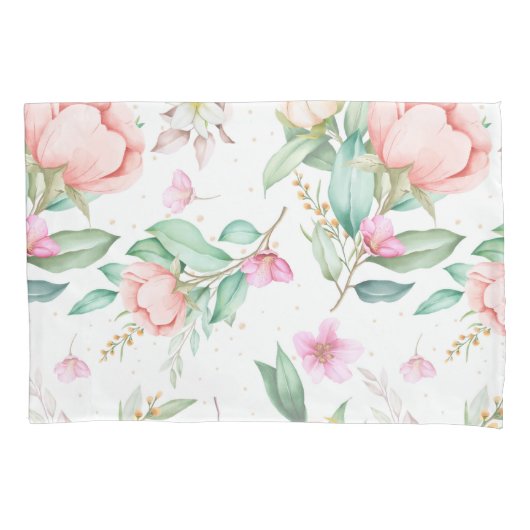 Weichfloral Kissenbezug (Vorderseite-Links)