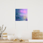 Weichfokus Blau und Lila Hintergrund Poster (Küche)