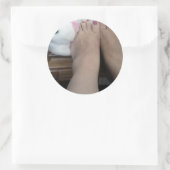 WEICHFUZZY FEET RUNDER AUFKLEBER (Tasche)