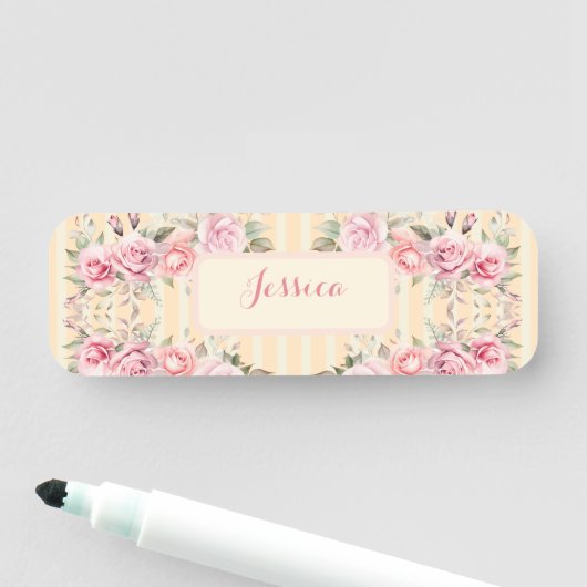 Weichgelb gestreift namensschild (Beispiel)