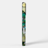 Weichgelb und grün gestanztes Glas Case-Mate iPhone Hülle (Rückseite / Rechts)