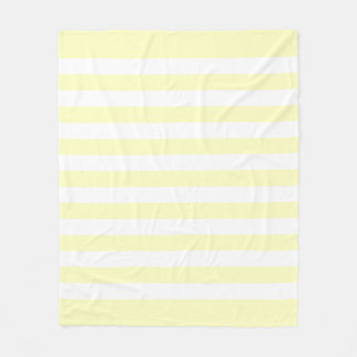 Weichgelbe Pastellfarben und weißes Linienmuster Fleecedecke