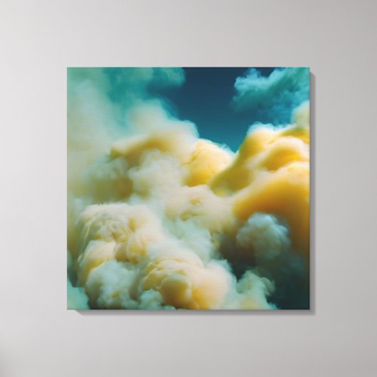 Weichgelbe Wolken Leinwanddruck (Vorderseite)