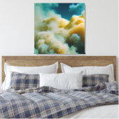 Weichgelbe Wolken Leinwanddruck (Insitu (Schlafzimmer))