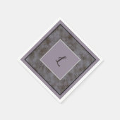 Weichgrau- und Lavendelblütendesign Serviette (Ecke)